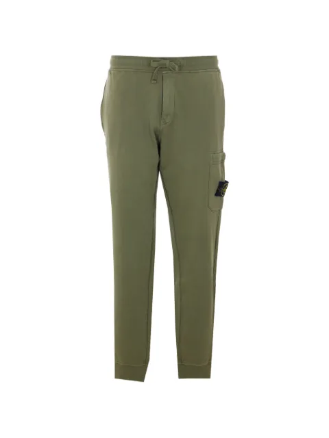 Stone Island elasticated patch logo track pants Green L1S156200010S0051