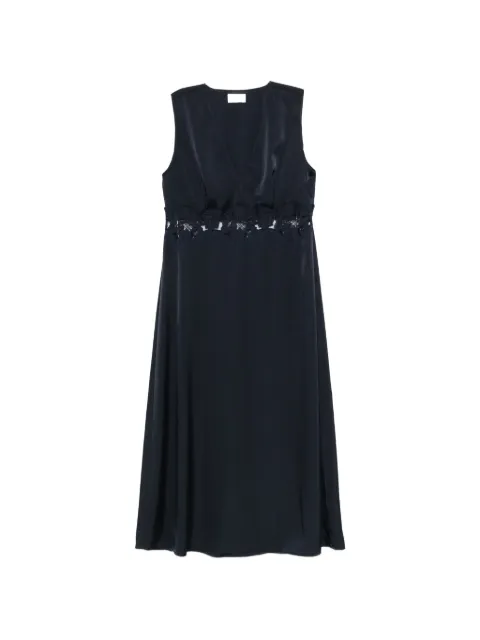 P.A.R.O.S.H. lace V-neck midi dress Blue PAKYD726133