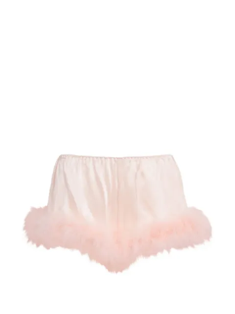 Gilda & Pearl taylor feather trim shorts Pink TAYLORSHORT
