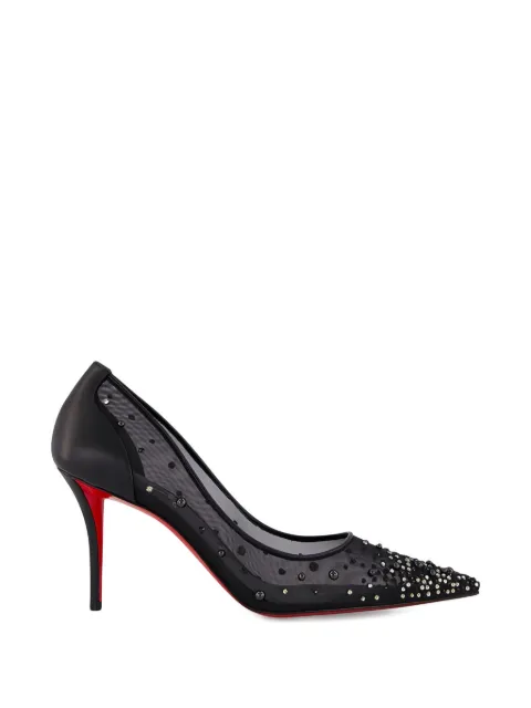 Christian Louboutin pearls-embellished pumps Black 1260191B873