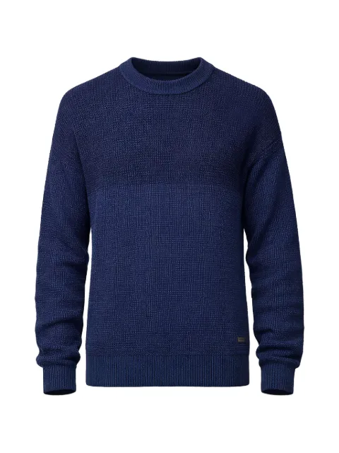 BOSS panelled crew-neck sweater Blue 50555873