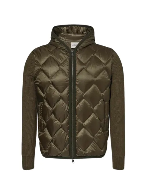 Moncler hooded quilted jacket Green L10919B00014M1393