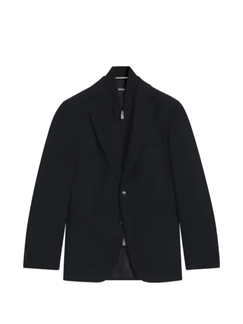 BOSS textured bib blazer Blue 50556959