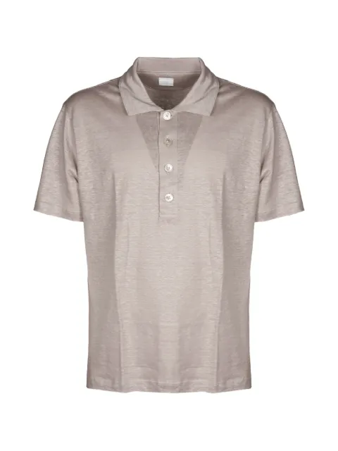 Eleventy buttoned polo shirt Neutrals M75POLM01TES0M12126