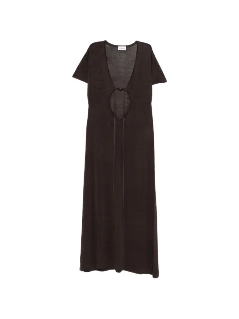 P.A.R.O.S.H. cut-out maxi dress Brown BABYGIRLD550935