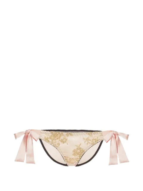 Gilda & Pearl tie-side harlow briefs Neutrals HARLOWGOLDRIESIDEKNICKER