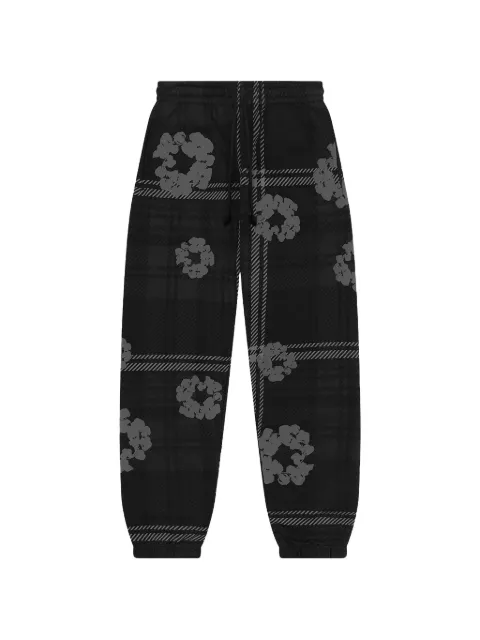 Denim Tears plaid wreath sweatpants Black DT384