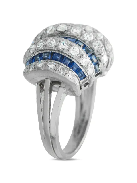 LB Exclusive diamond and sapphire ring Silver MF16011626