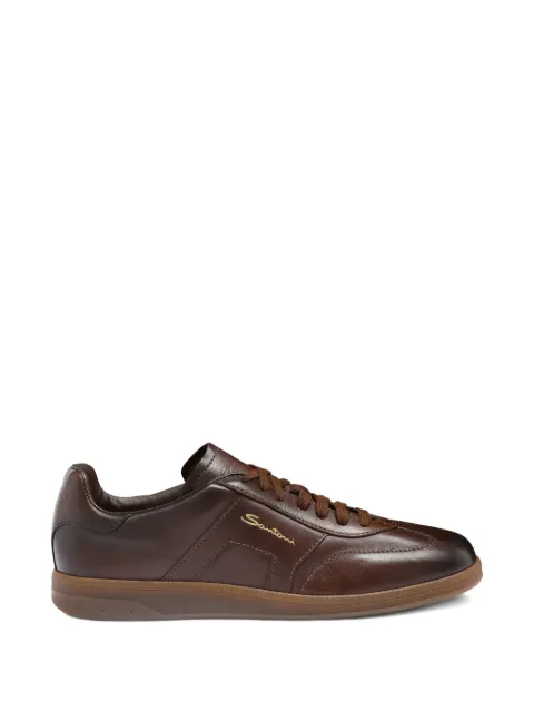 Santoni DBS Oly leather lace-up sneakers Brown MBPL22031DKTTCVLT50