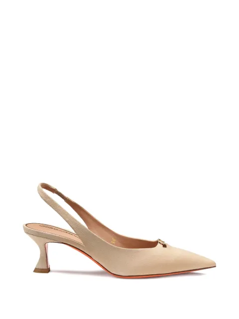 Santoni buckle slingback pumps Neutrals WDIS71918HA2NHZW