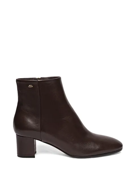 Santoni round-toe zip-fastening boots Brown WTCB58898HI2BSZA