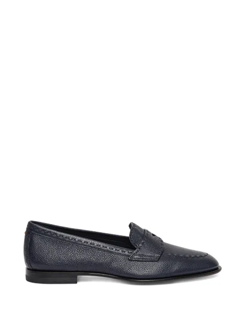 Santoni round-toe penny loafers Blue WUSF71437HAFSWKA