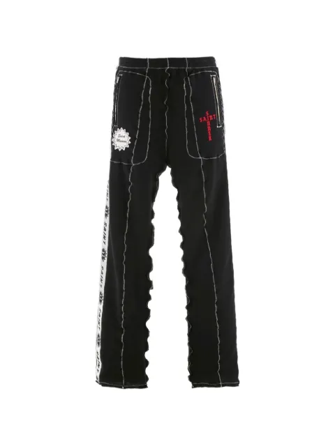 SAINT MXXXXXX x A Love Moment seam-detail trousers Black SMHR10000C70