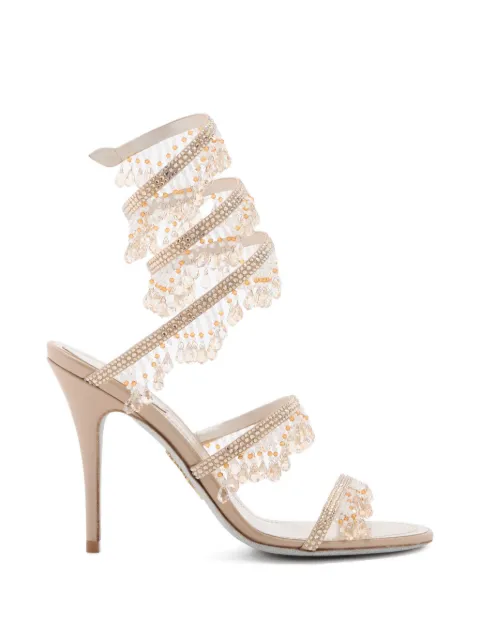 René Caovilla beaded-embellishment strappy sandals Neutrals C12692100RN01V104