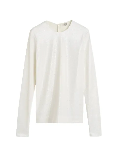 TOTEME sequined blouse White 261WRT0732FB0593047
