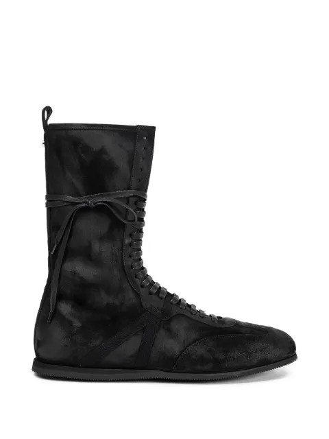 Ann Demeulemeester Fides lace-up suede sneakers Black B0012587LT147