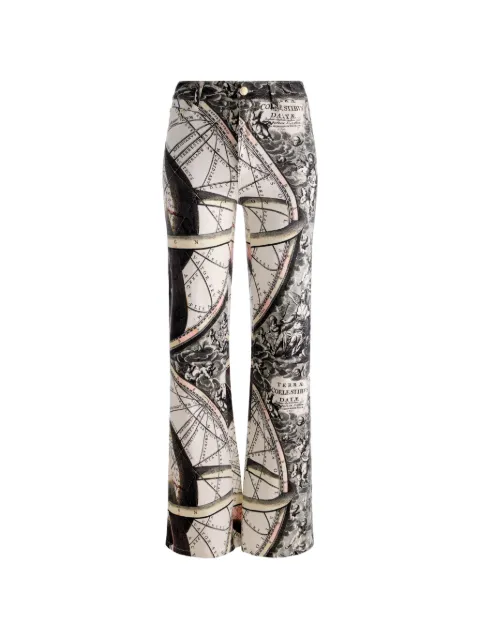 alice + olivia Chic printed full-length jeans White CD602311112