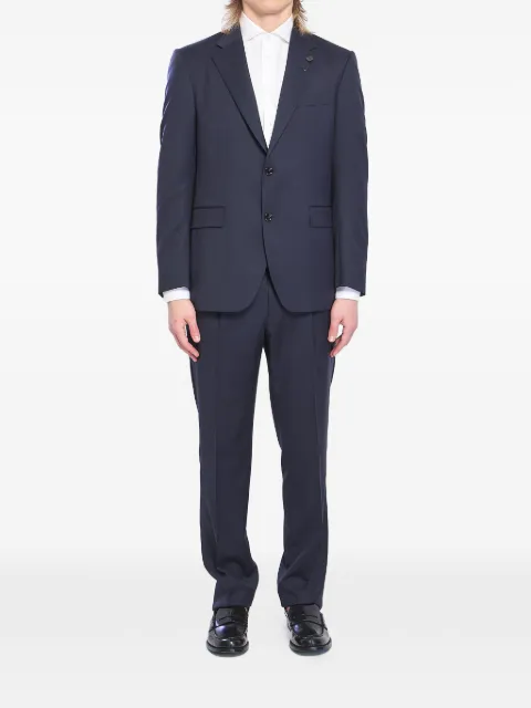 Lardini single-breasted lapel pin suits Blue PA5931ECN64414