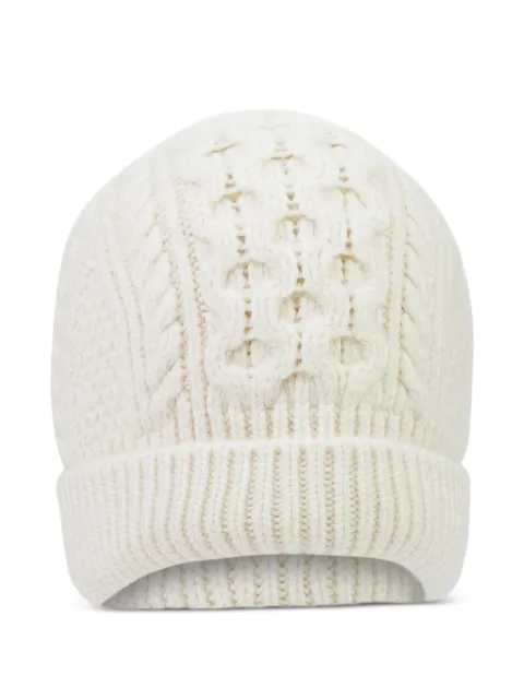 Loro Piana cable-knit beanie Neutrals FAQ08371232
