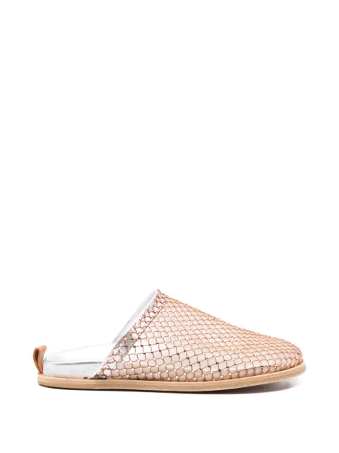 Forte Forte crystal-embellished mesh mules Pink 14718MYSHOES