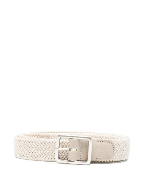 Dell'oglio braided buckle belt White 0765336014