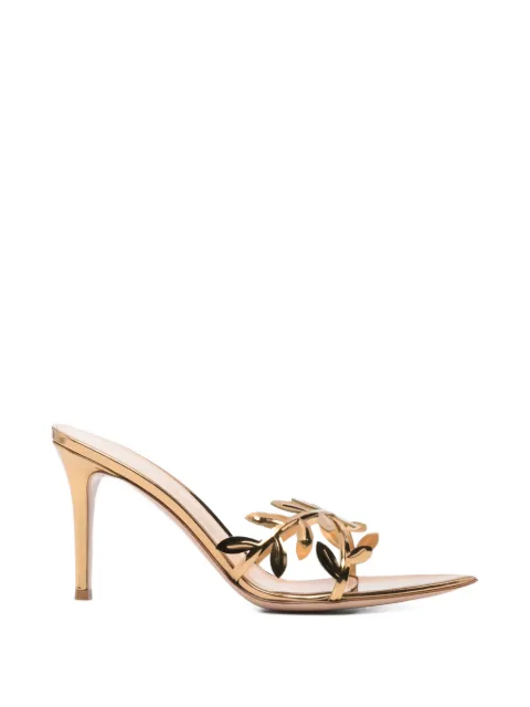 Gianvito Rossi leaf-strap sandals Gold G1015185RICMET