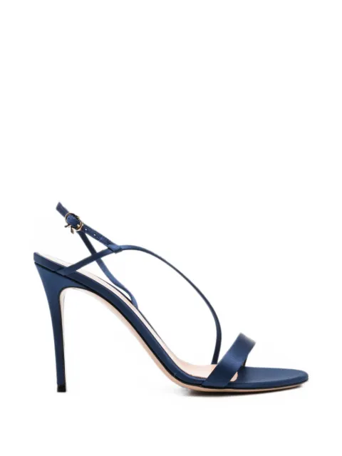 Gianvito Rossi Manhattan satin heeled sandals Blue G3276995RICCH4