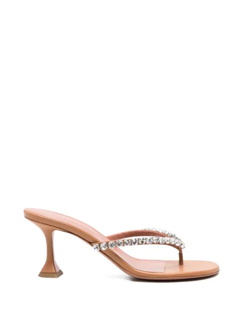 Amina Muaddi Gigi heeled sandals Brown 17S366207GIG