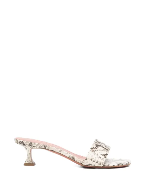 Amina Muaddi Andreea slippers 45 natural printed snake Neutrals 17S366178AND