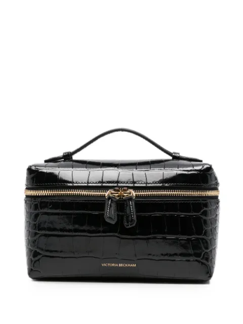 Victoria Beckham Dorian Vanity embossed-croc tote bag Black B326AAC007575A