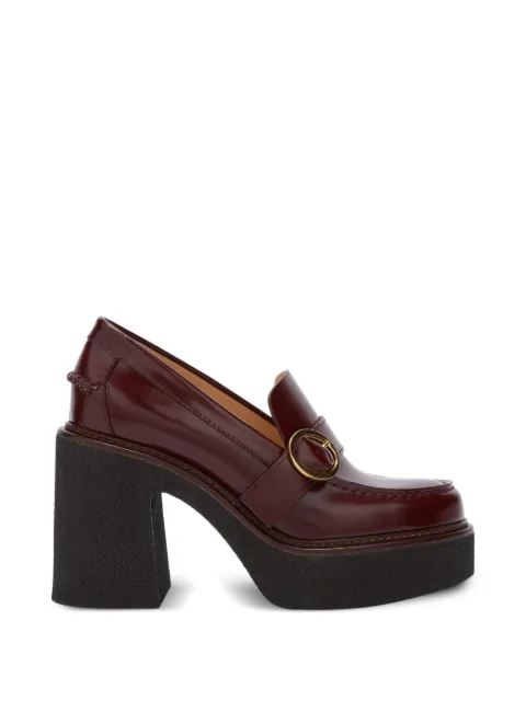ODISSI Gabriella platform leather loafers Red OD43035A20045