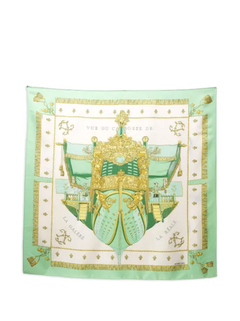 Hermès Pre-Owned 1992 graphic-print scarf Neutrals 15016373