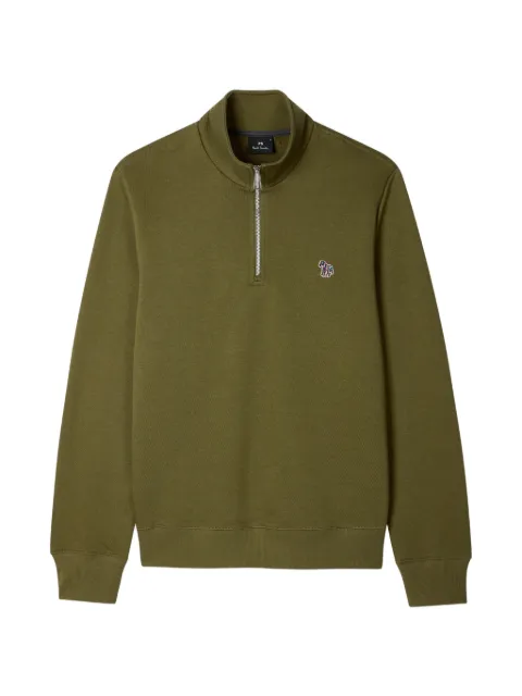 PS Paul Smith zip Zebra-logo sweatshirt Green M2R168TZV21116