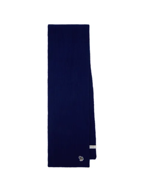 Paul Smith ribbed zebra scarf Blue M1A151MKRU933