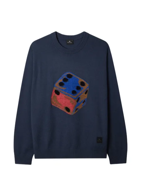 PS Paul Smith dice-graphic crew-neck sweater Blue M2R793ZV22609