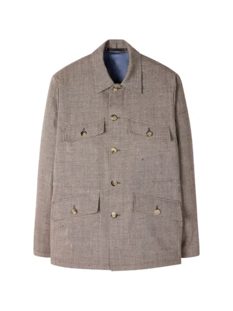Paul Smith buttoned flap-pocket jacket Brown M1R837ZV02921