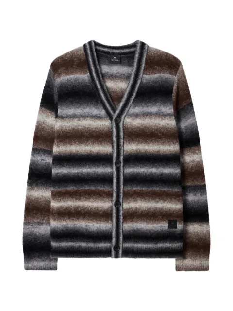PS Paul Smith striped V-neck cardigan Black M2R306ZV22664