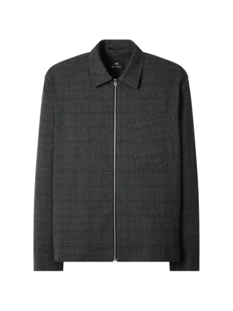 PS Paul Smith check-pattern zip shirt jacket Grey M2R366ZV22548
