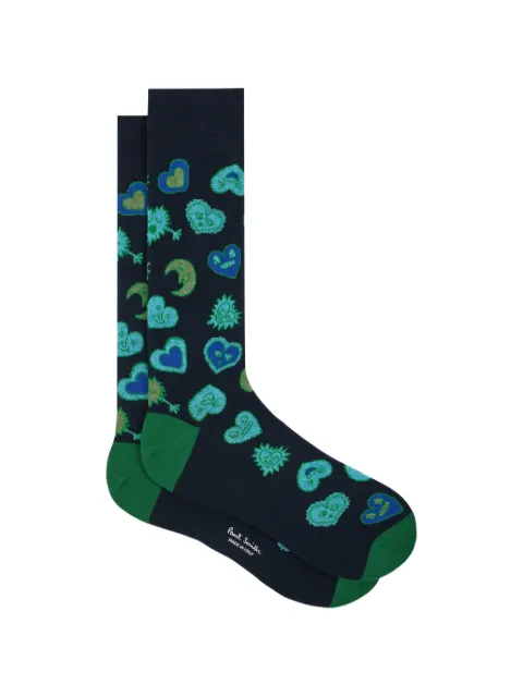 Paul Smith heart-patterned socks Blue M1A800MOU914