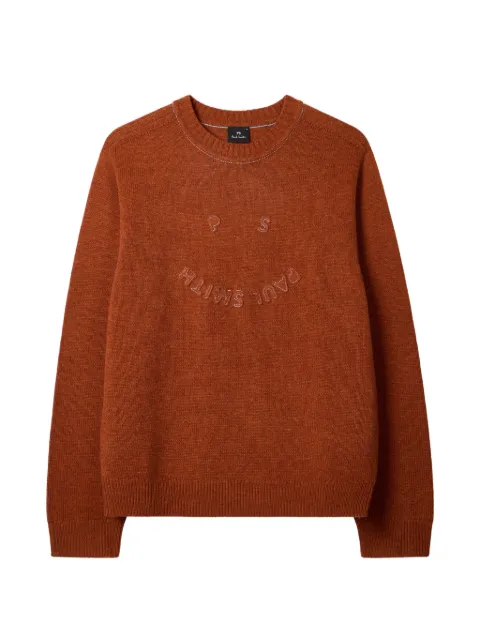 PS Paul Smith embroidered crew-neck sweater Orange M2R805ZV22602
