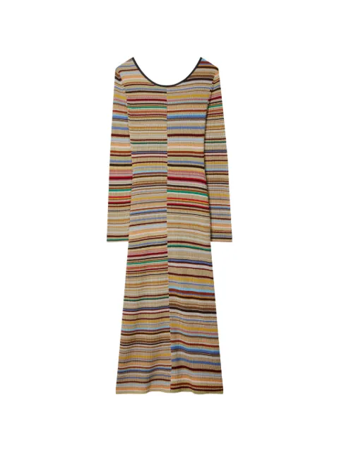 Paul Smith Signature Stripe ribbed-knit dress Neutrals W1R677NV11215