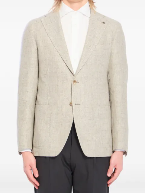 Tagliatore patch pocket linen jacket Neutrals 1SVS22KPE5200062T3249
