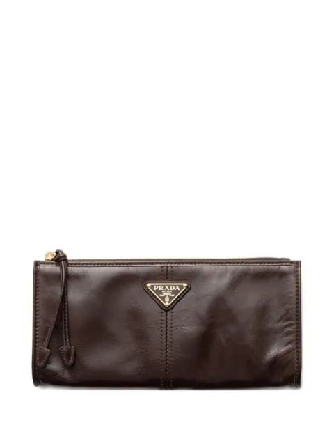 Prada leather pouch Brown 1MB0512CYR