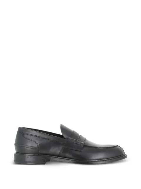 Tassinari leather penny loafers Black 784
