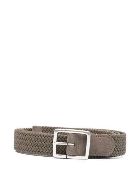 Dell'oglio buckle woven belt Green 0765336014