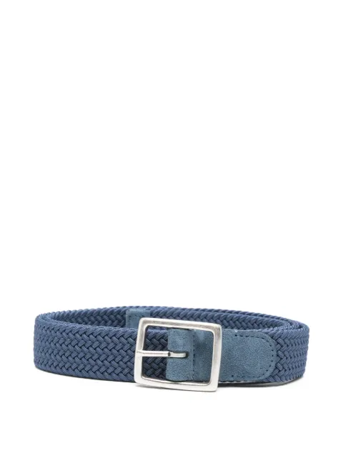 Dell'oglio suede braided belt Blue 0765336014