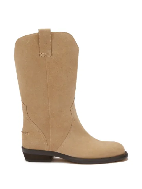 ODISSI Frances suede cowboy boots Neutrals OD43071A20001