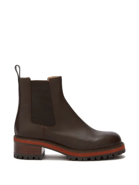 ODISSI Faye rounded toe leather boots Brown OD43005A20013