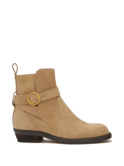 ODISSI Ornella ankle strap suede boots Neutrals OD43070A20001