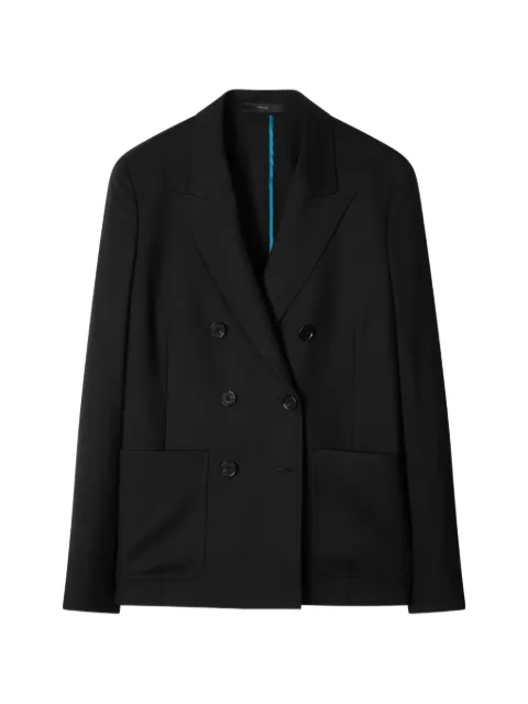 Paul Smith A Suit To Travel In double-breasted wool blazer Black W1R369JUV00001